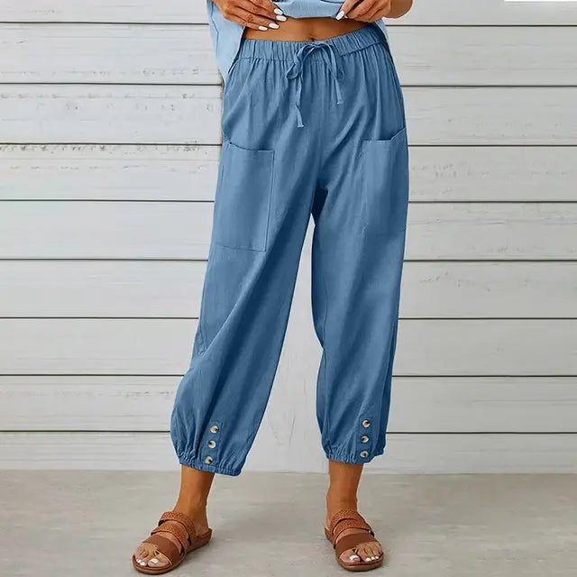Women High Waist Wide Leg Pants