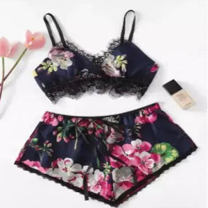 Chic Multicolor Satin Pajama Set