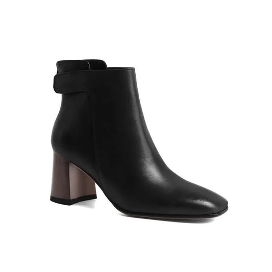 Autumn Chic Mid-Calf Heeled Boots