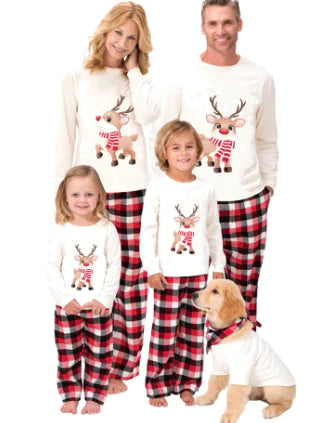 Festive Reindeer Family Pajama Set