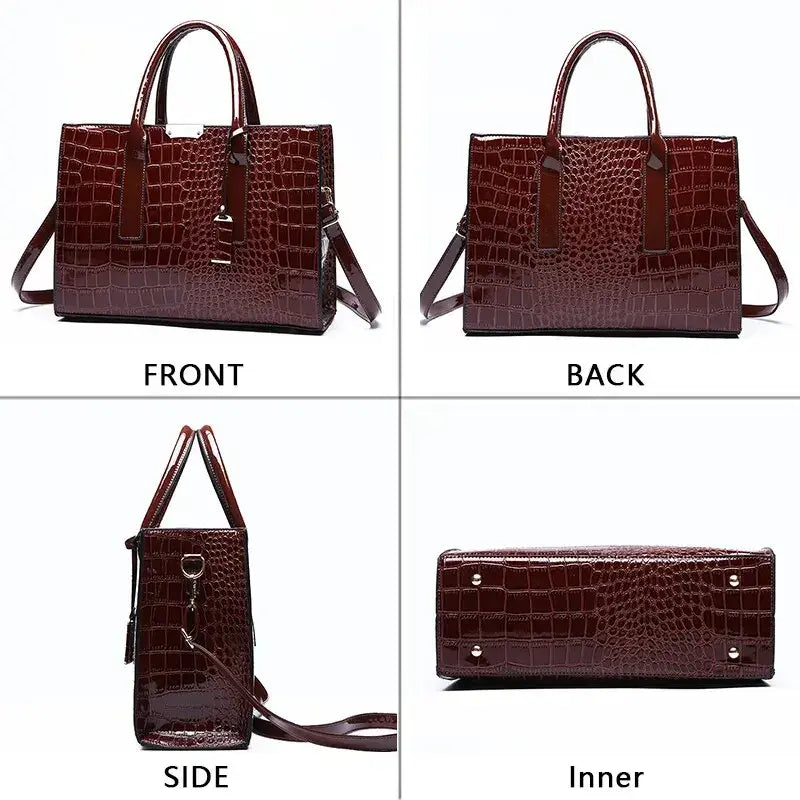 Crocodile Print Women Handbags Purse