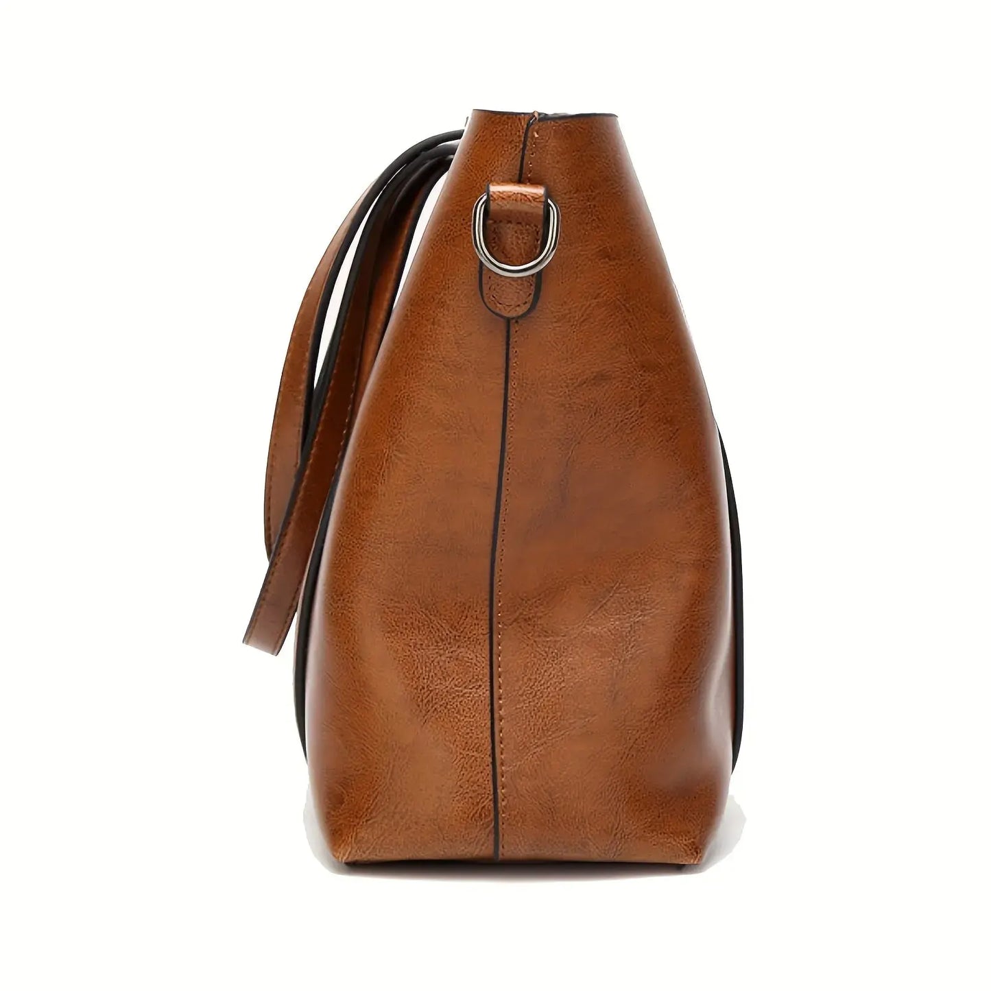 Retro Designer Large Capacity Women's Tote Bag Soft PU Leather
