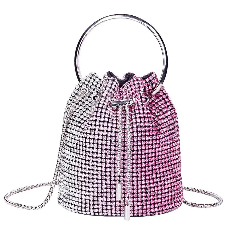 Women's bag 2023 a w bucket bags Women's inlaid diamond bag Fashion dinner women luxury single shoulder designer handbags