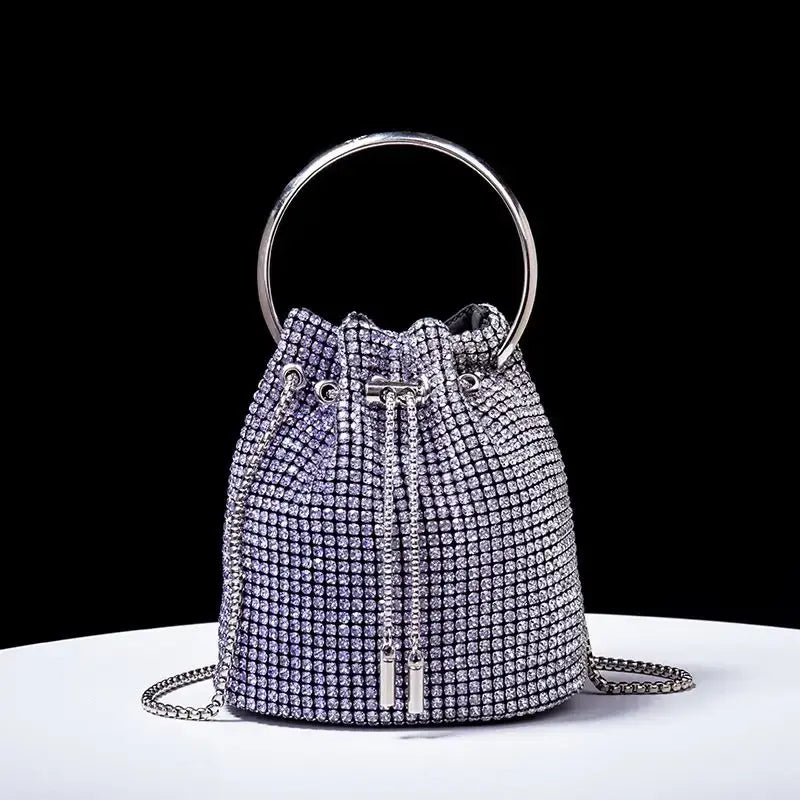 Women's bag 2023 a w bucket bags Women's inlaid diamond bag Fashion dinner women luxury single shoulder designer handbags