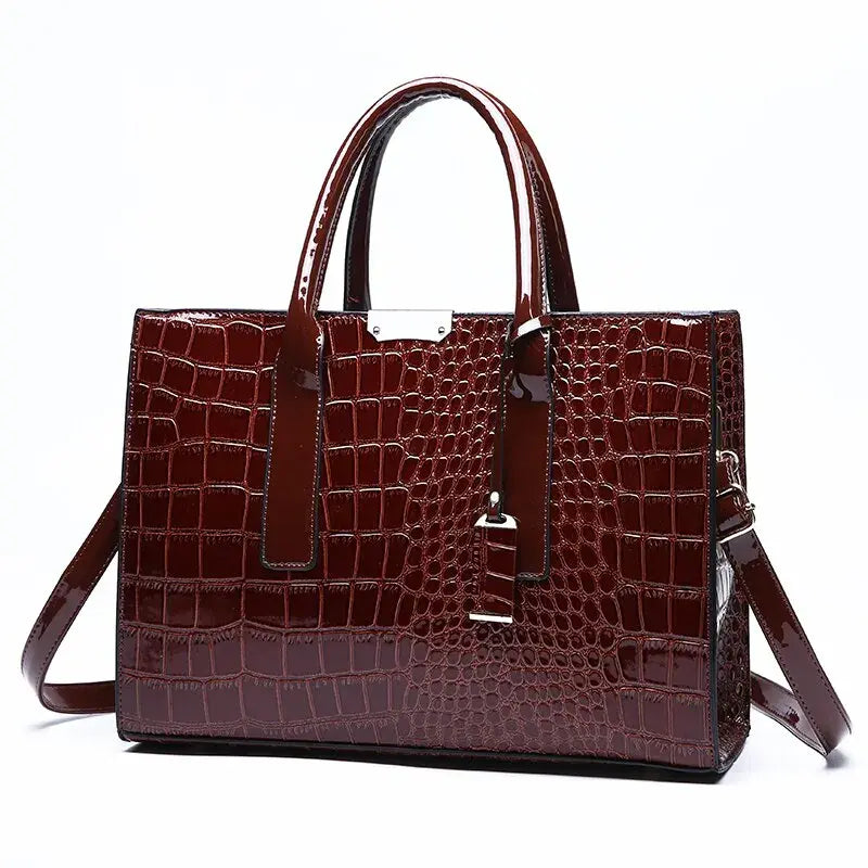 Crocodile Print Women Handbags Purse